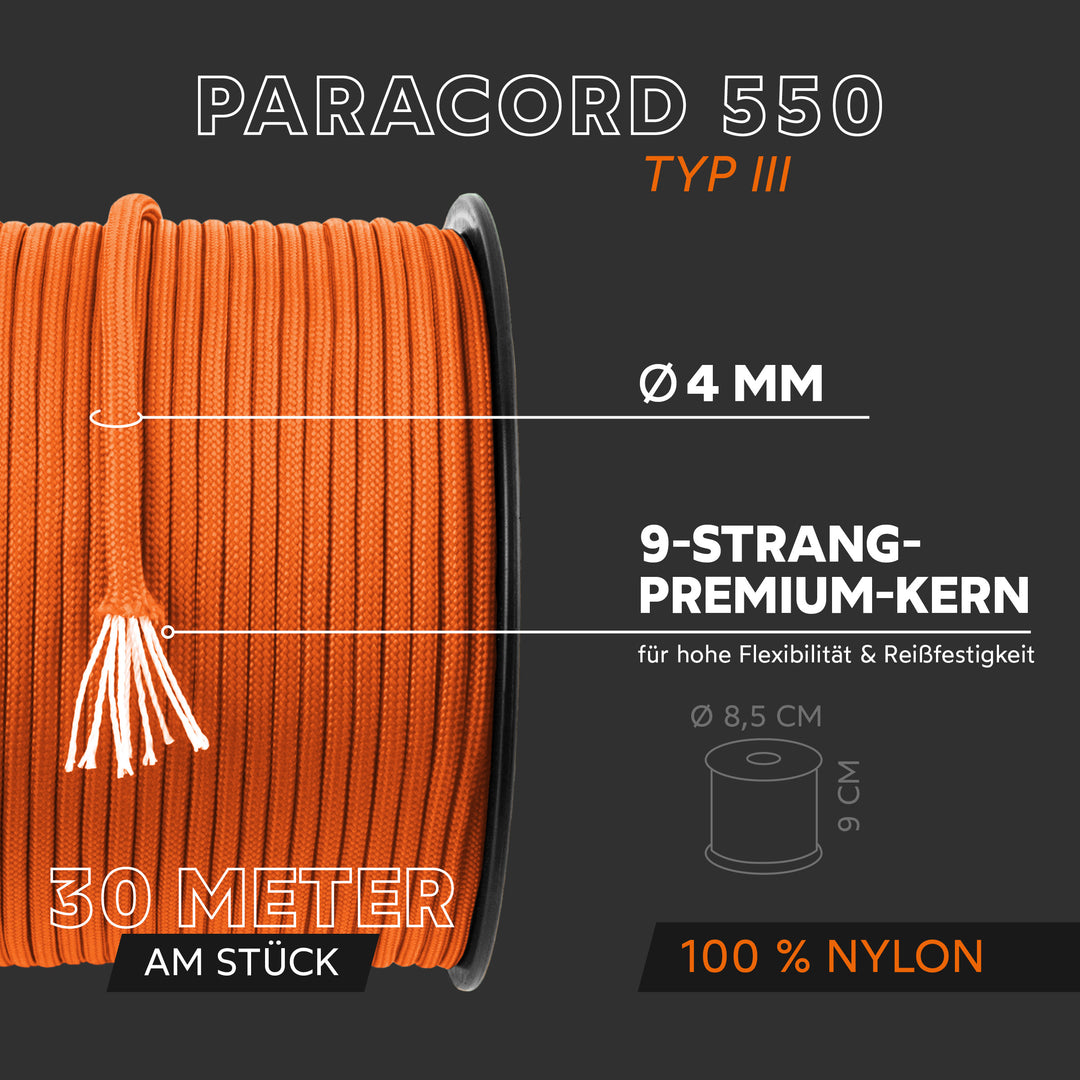 Paracord Seil 4mm Typ 550