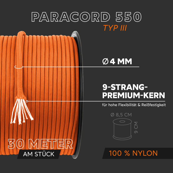 Paracord Seil 4mm Typ 550