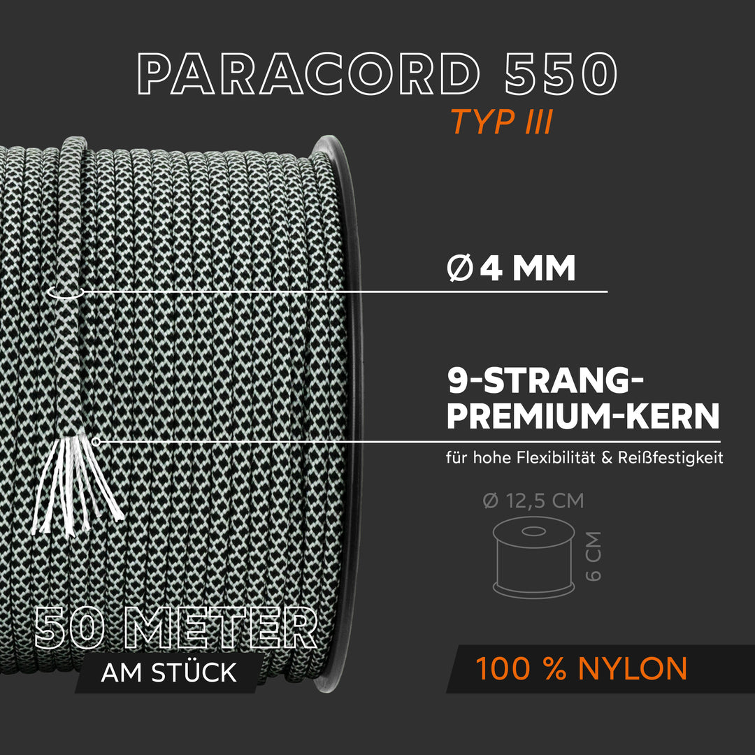 Paracord Seil 4mm Typ 550