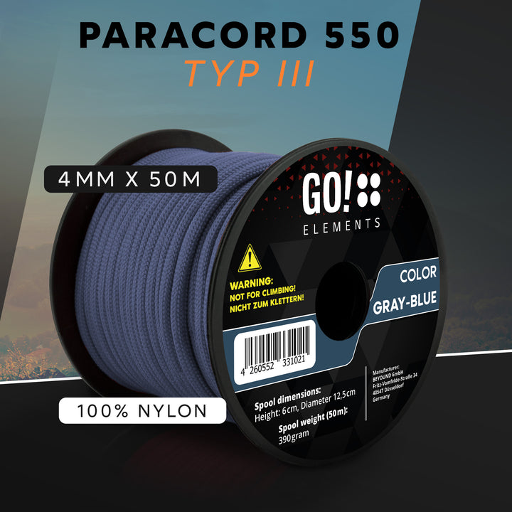 Paracord Seil 4mm Typ 550