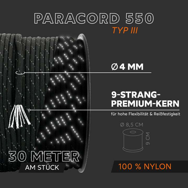 Paracord Seil 4mm Typ 550