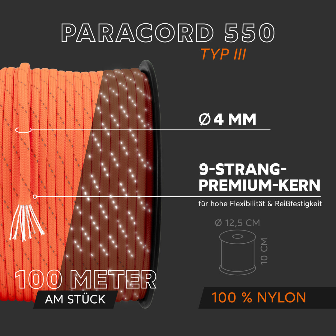 Paracord Seil 4mm Typ 550