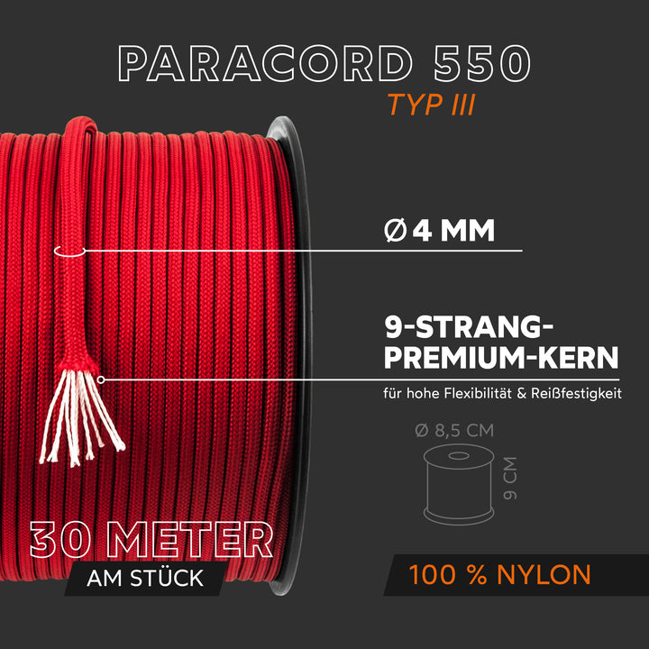 Paracord Seil 4mm Typ 550