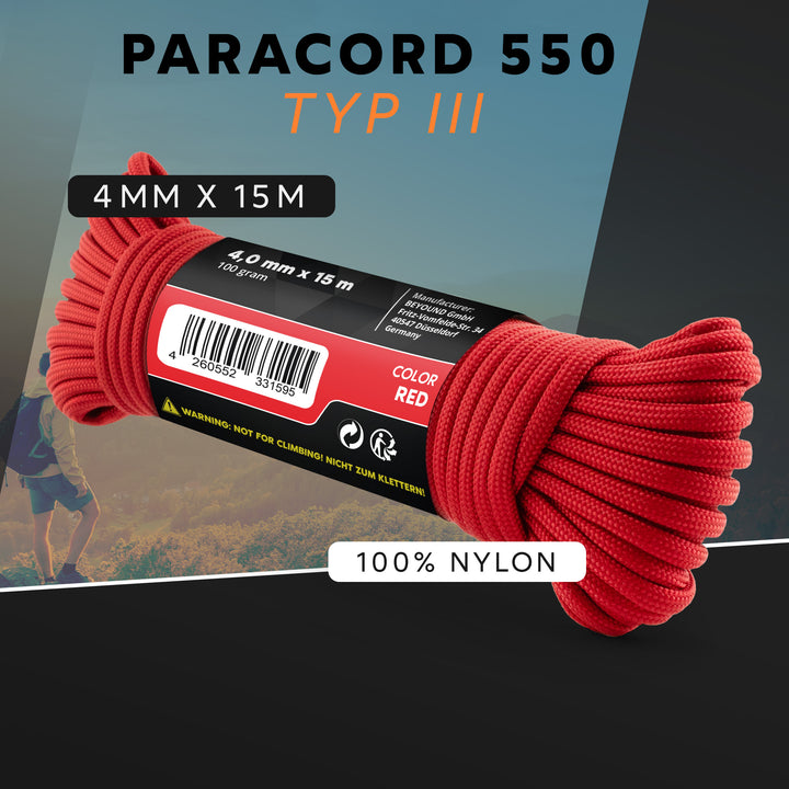 Paracord Seil 4mm Typ 550
