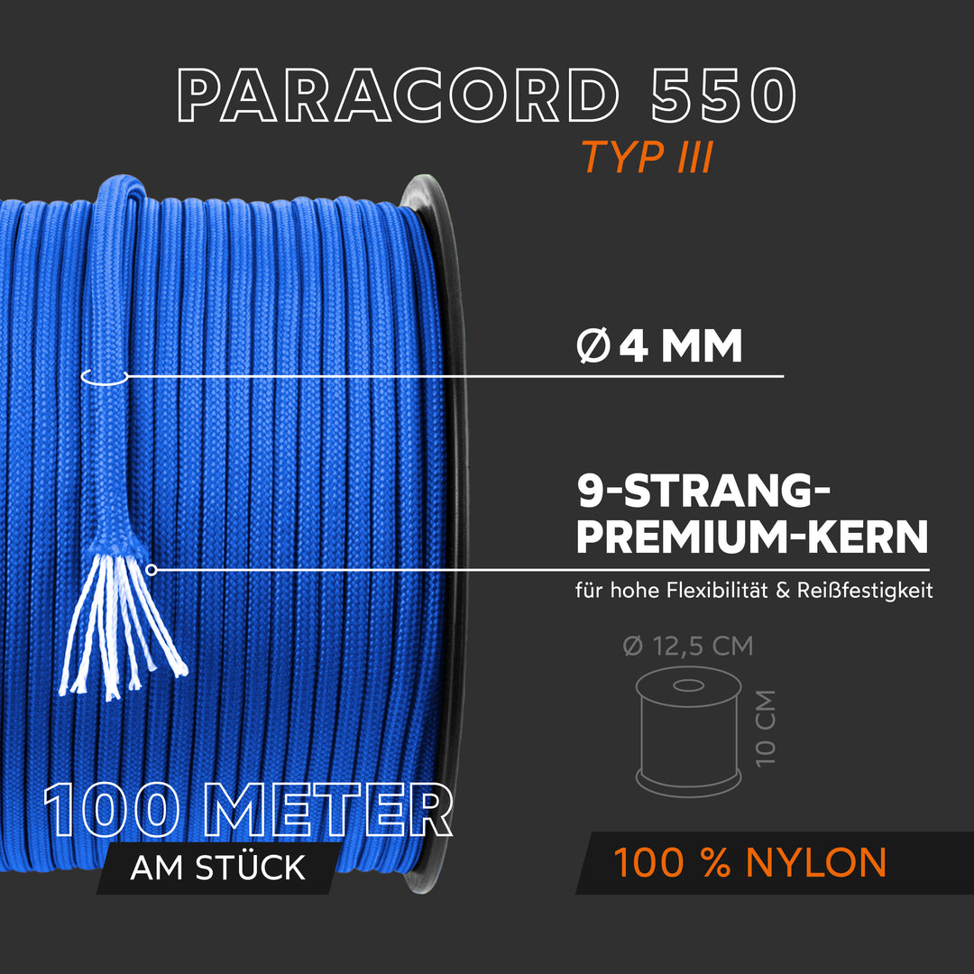 Paracord Seil 4mm Typ 550