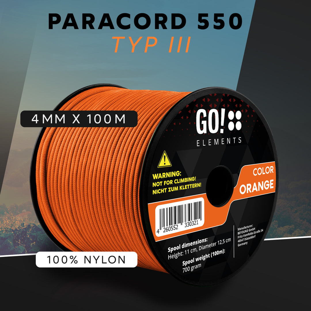 Paracord Seil 4mm Typ 550