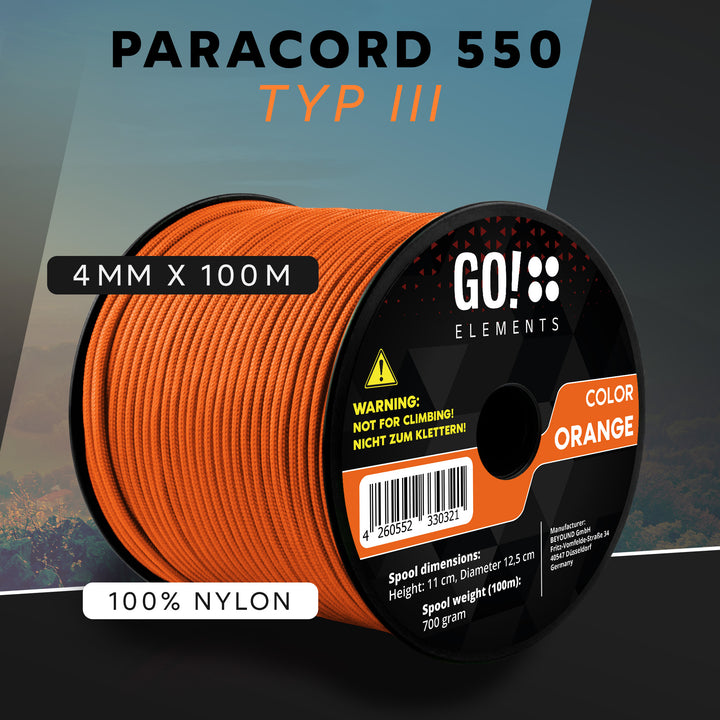 Paracord Seil 4mm Typ 550