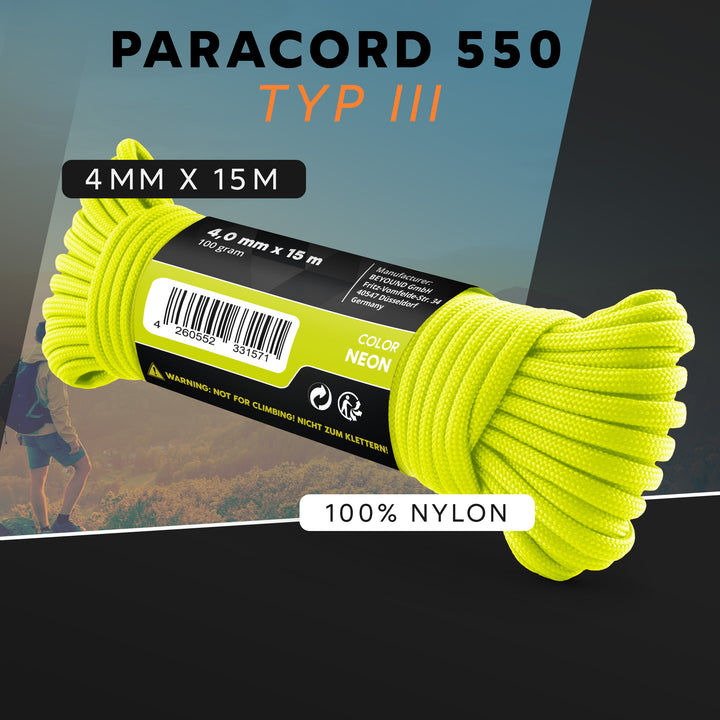 Paracord Seil 4mm Typ 550
