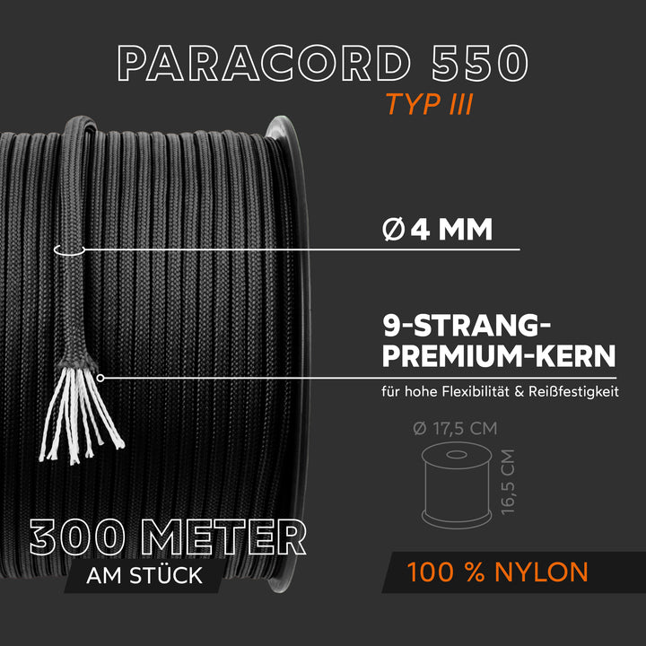 Paracord Seil 4mm Typ 550