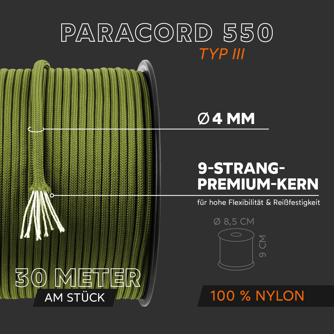 Paracord Seil 4mm Typ 550