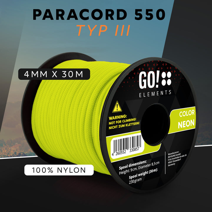 Paracord Seil 4mm Typ 550