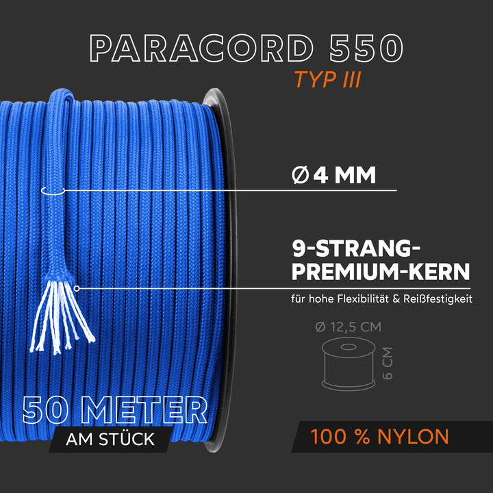 Paracord Seil 4mm Typ 550