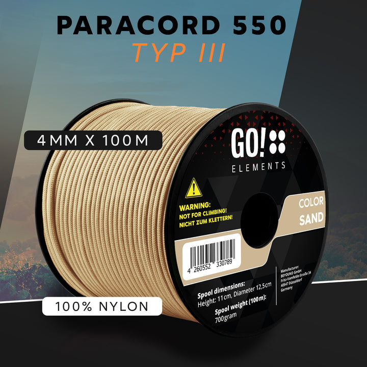 Paracord Seil 4mm Typ 550