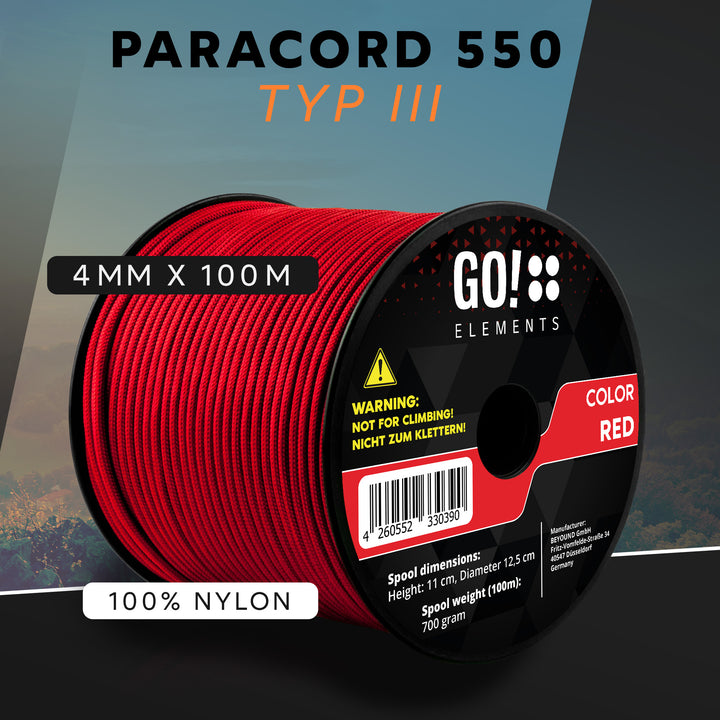 Paracord Seil 4mm Typ 550