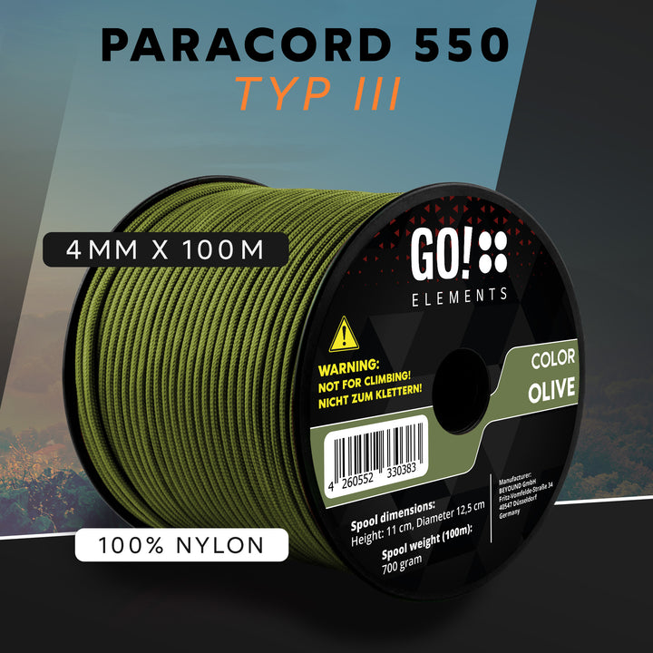 Paracord Seil 4mm Typ 550