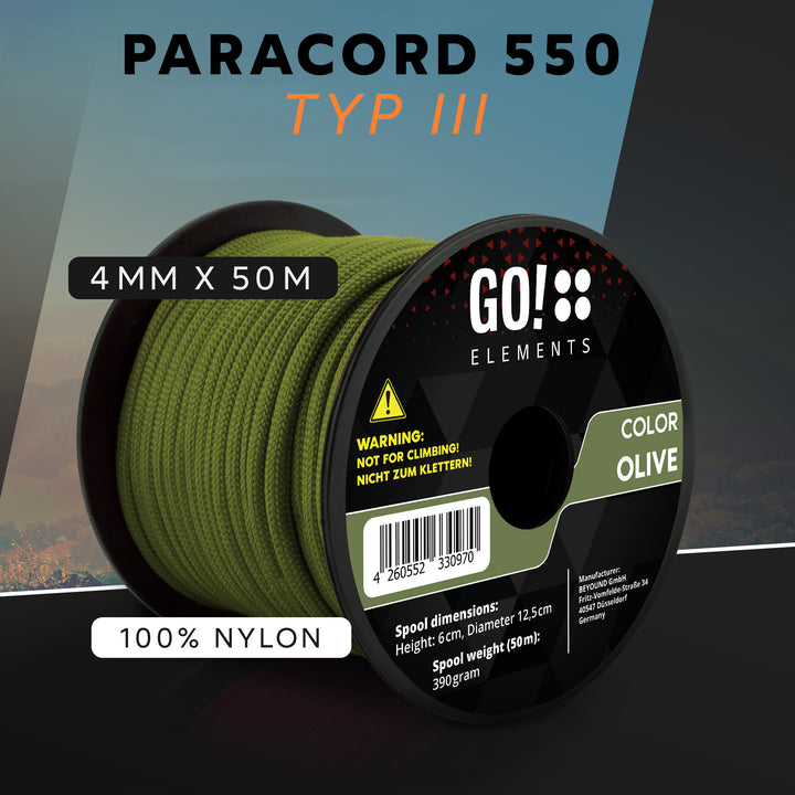Paracord Seil 4mm Typ 550