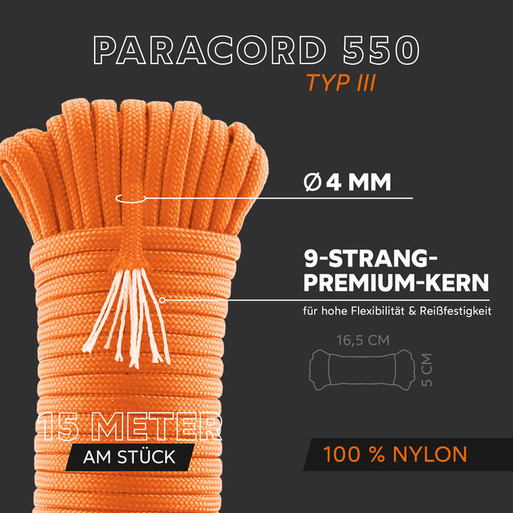 Paracord Seil 4mm Typ 550