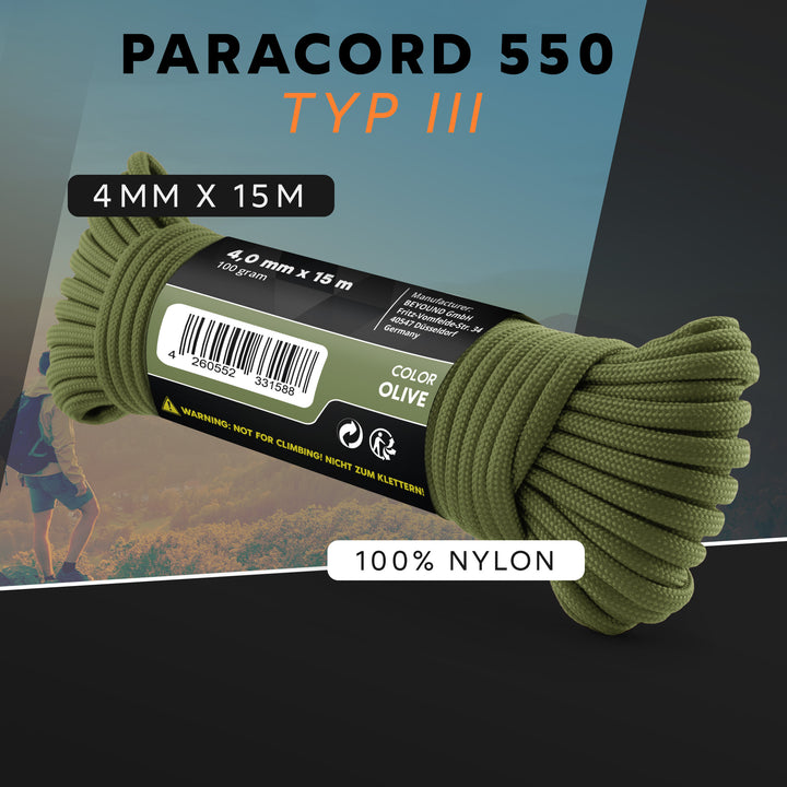 Paracord Seil 4mm Typ 550