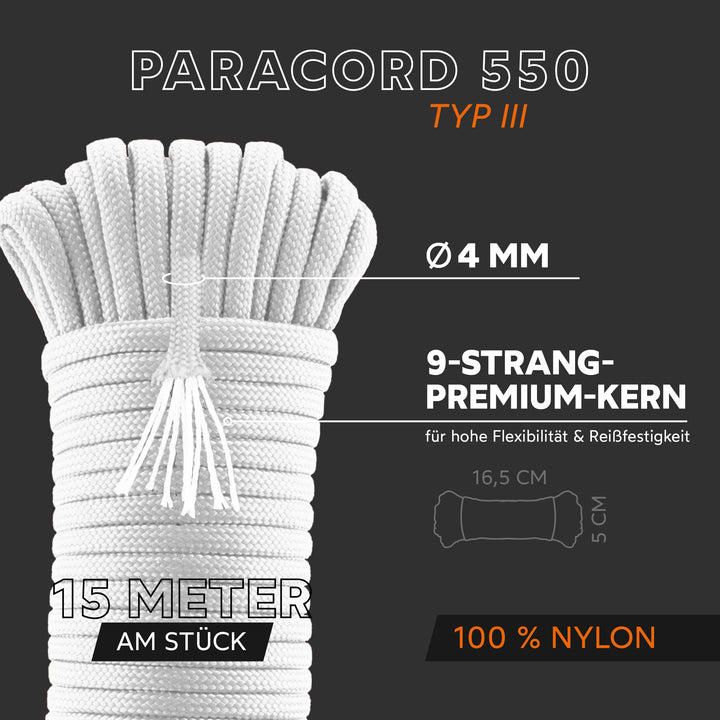 Paracord Seil 4mm Typ 550