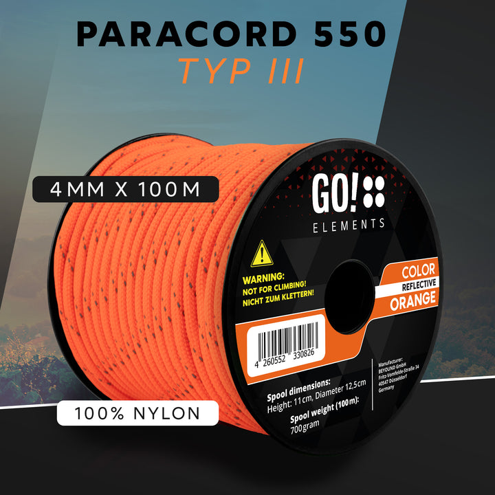 Paracord Seil 4mm Typ 550