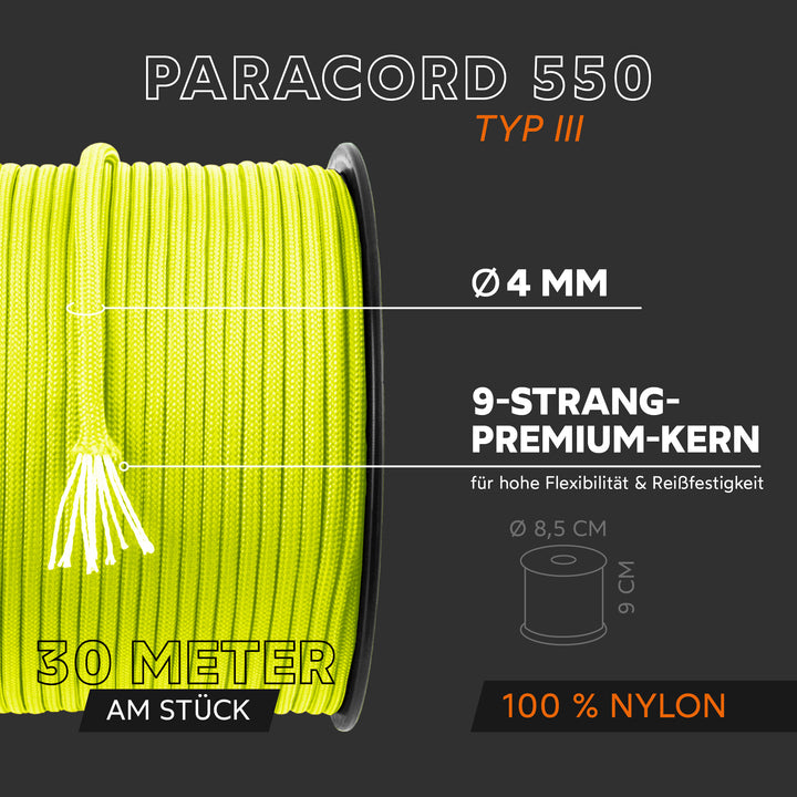 Paracord Seil 4mm Typ 550