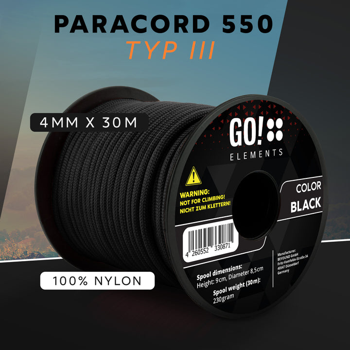 Paracord Seil 4mm Typ 550