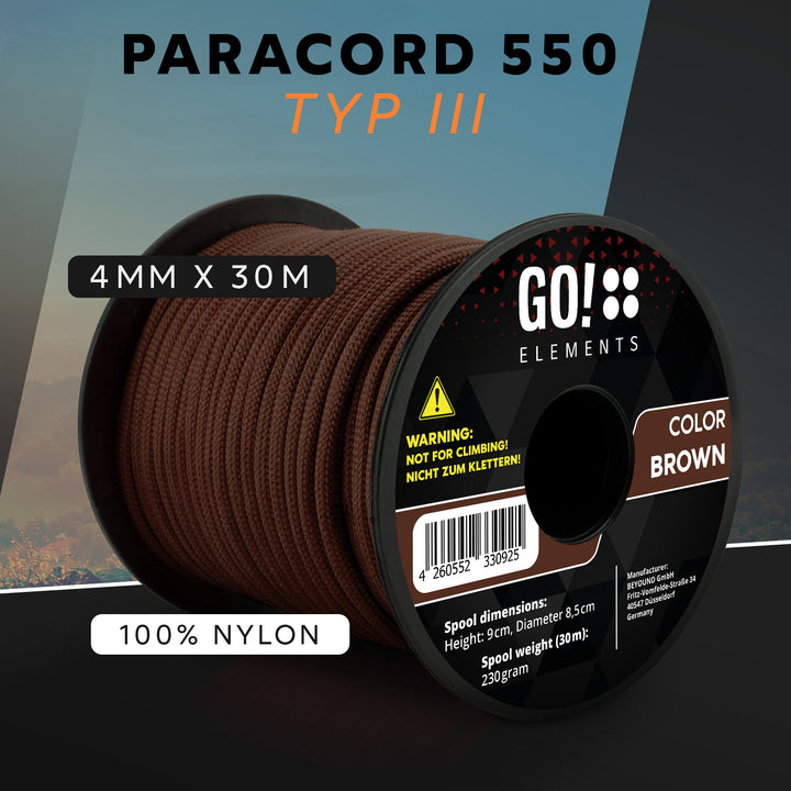 Paracord Seil 4mm Typ 550
