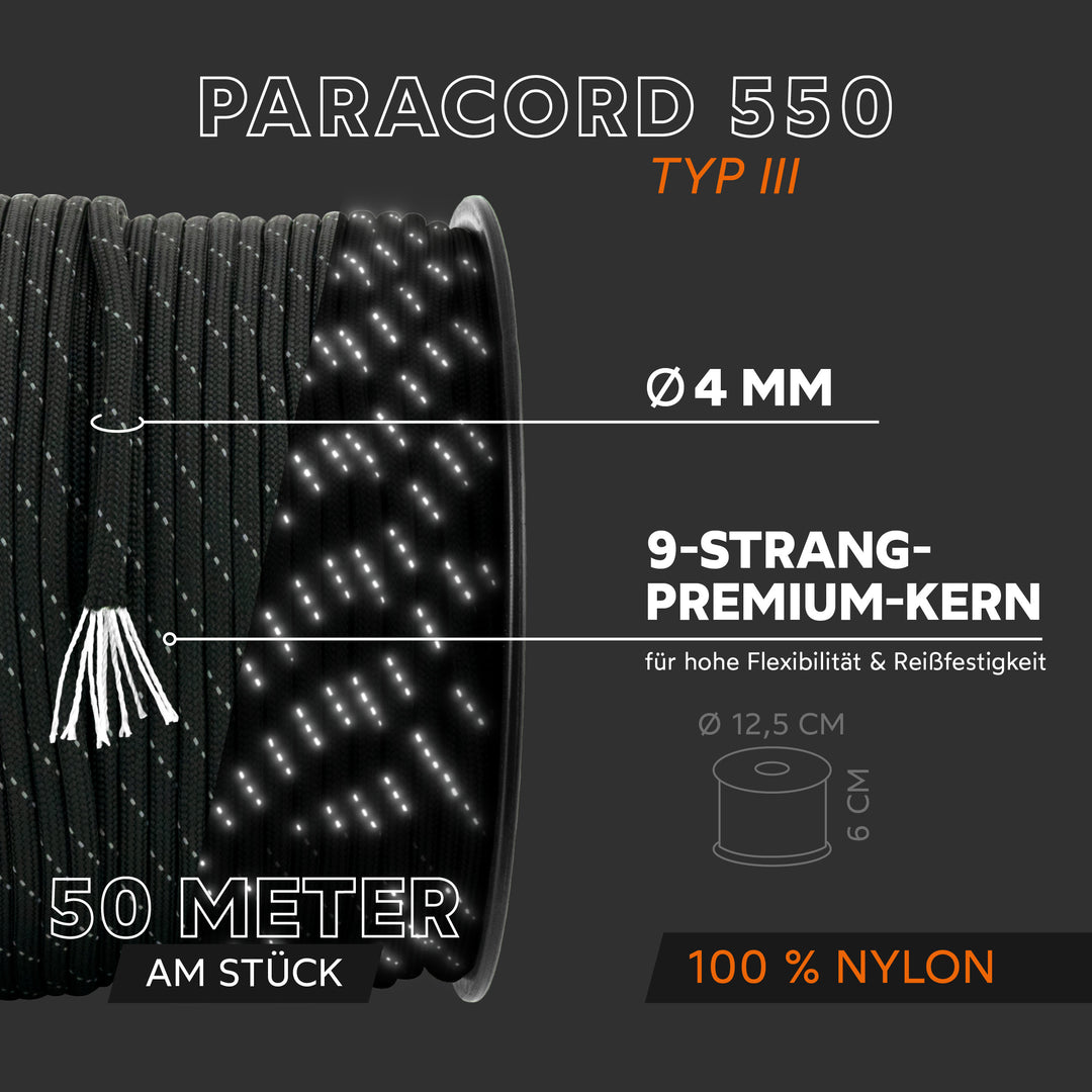 Paracord Seil 4mm Typ 550