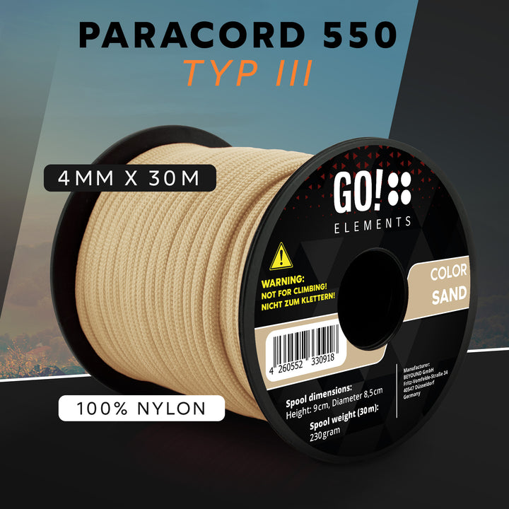 Paracord Seil 4mm Typ 550