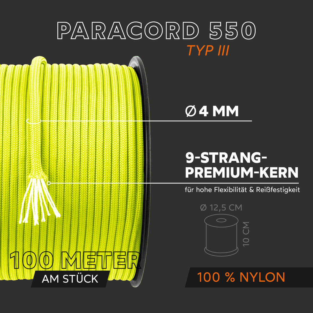 Paracord Seil 4mm Typ 550