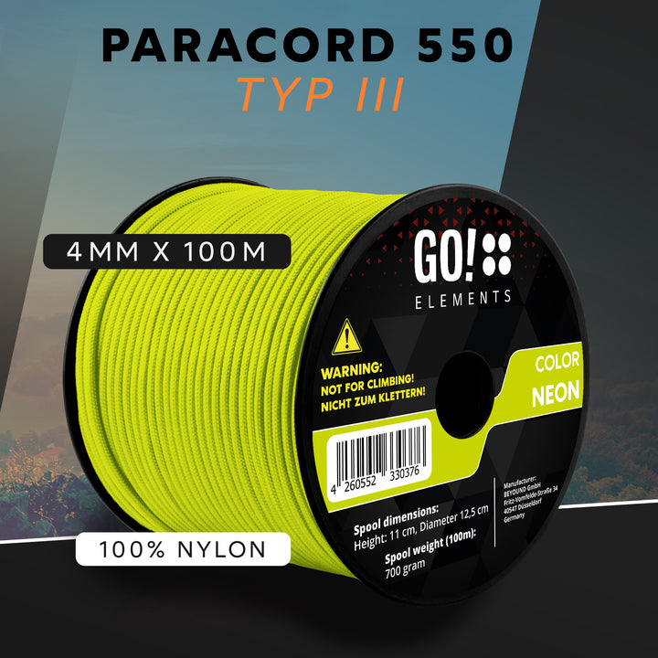 Paracord Seil 4mm Typ 550
