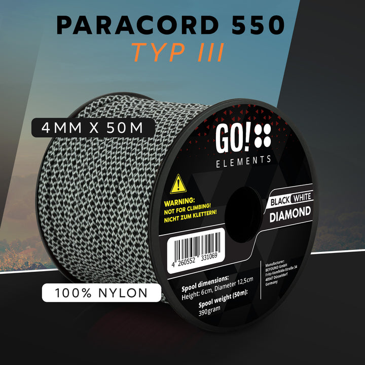 Paracord Seil 4mm Typ 550
