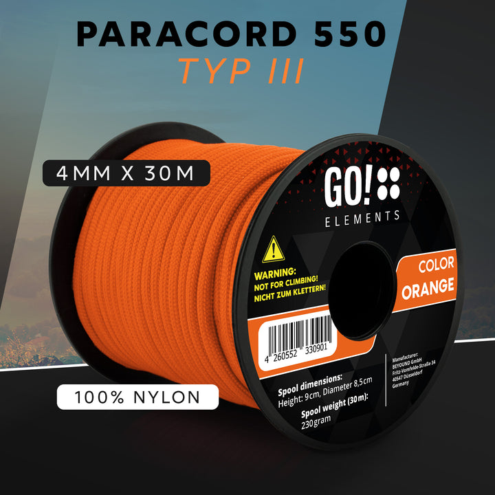 Paracord Seil 4mm Typ 550