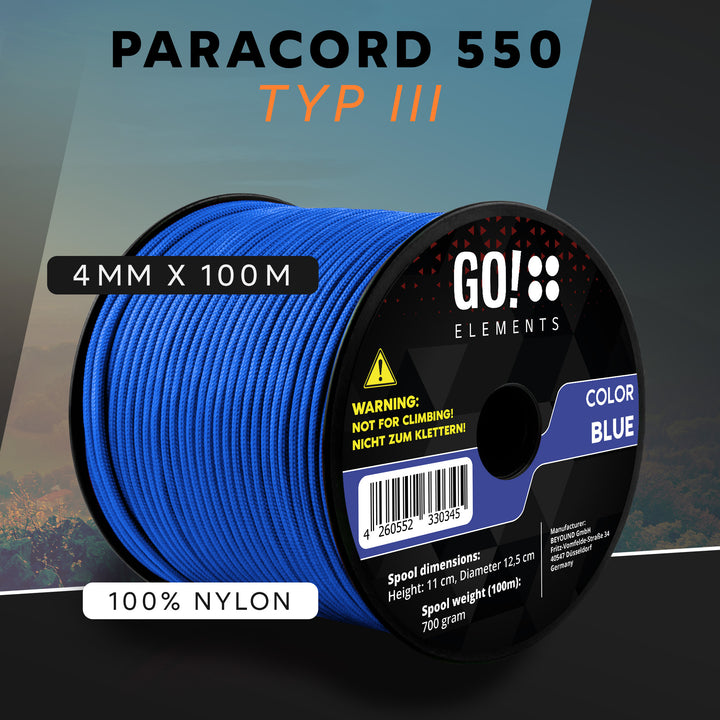 Paracord Seil 4mm Typ 550
