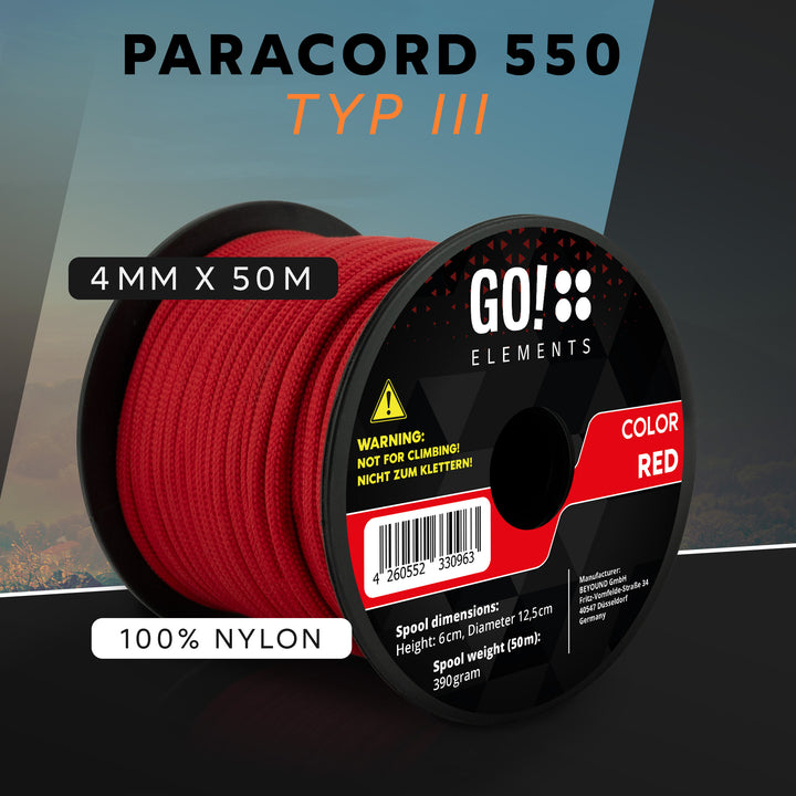 Paracord Seil 4mm Typ 550