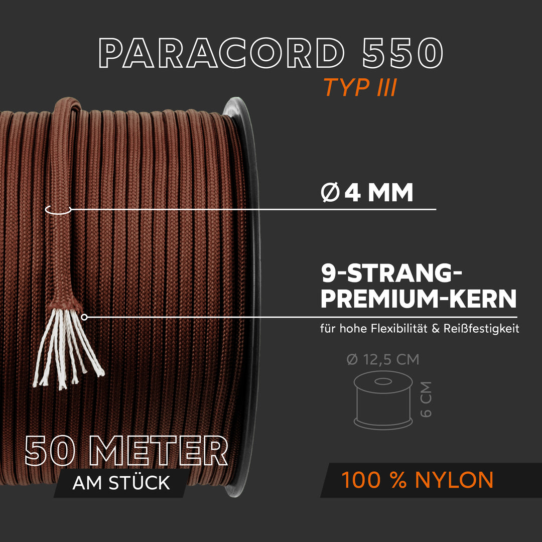 Paracord Seil 4mm Typ 550