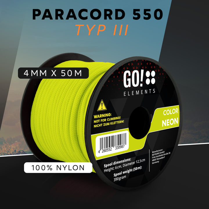 Paracord Seil 4mm Typ 550