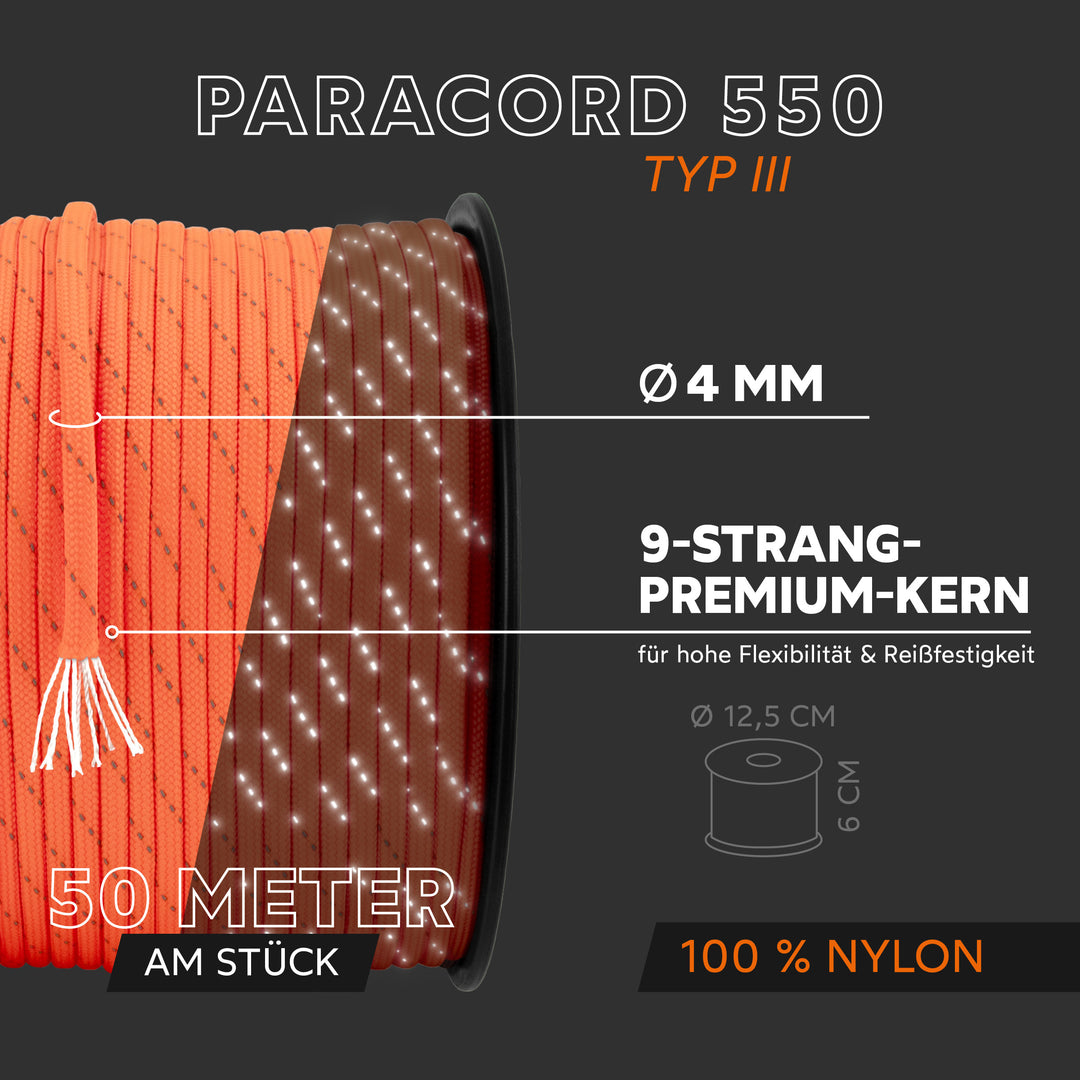 Paracord Seil 4mm Typ 550