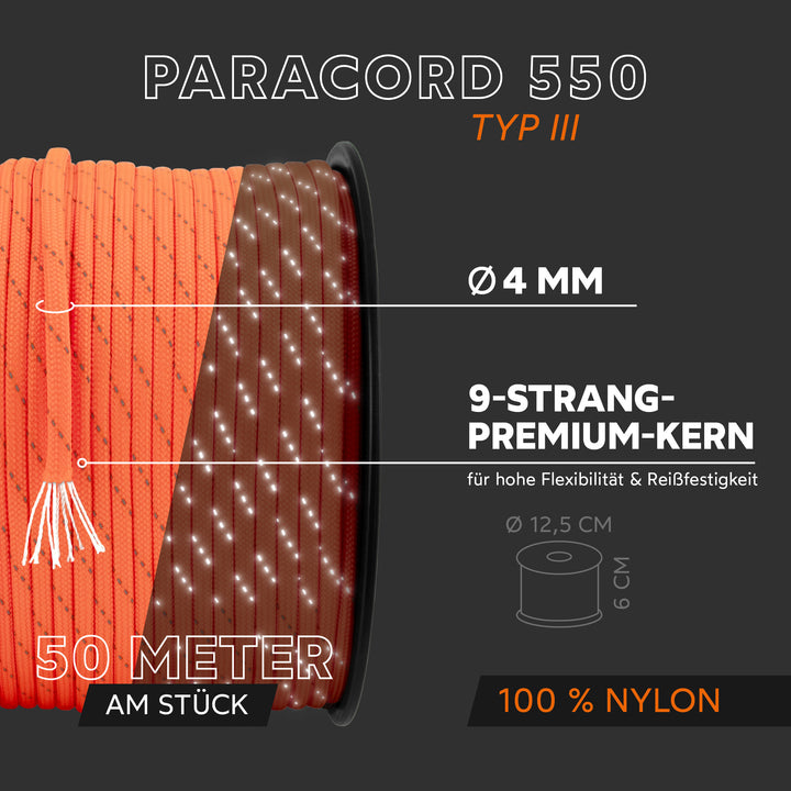 Paracord Seil 4mm Typ 550