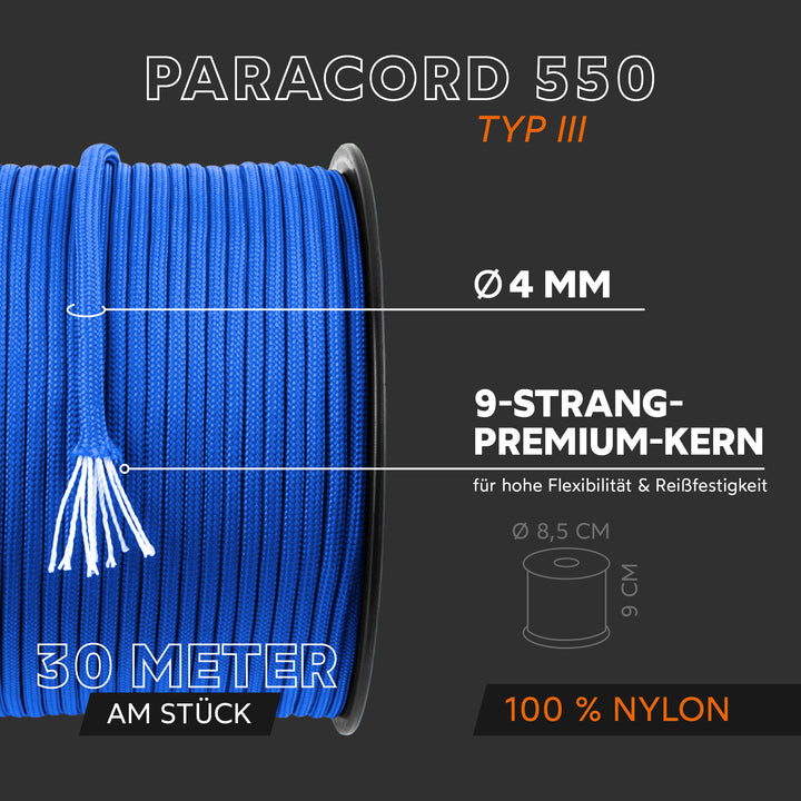 Paracord Seil 4mm Typ 550