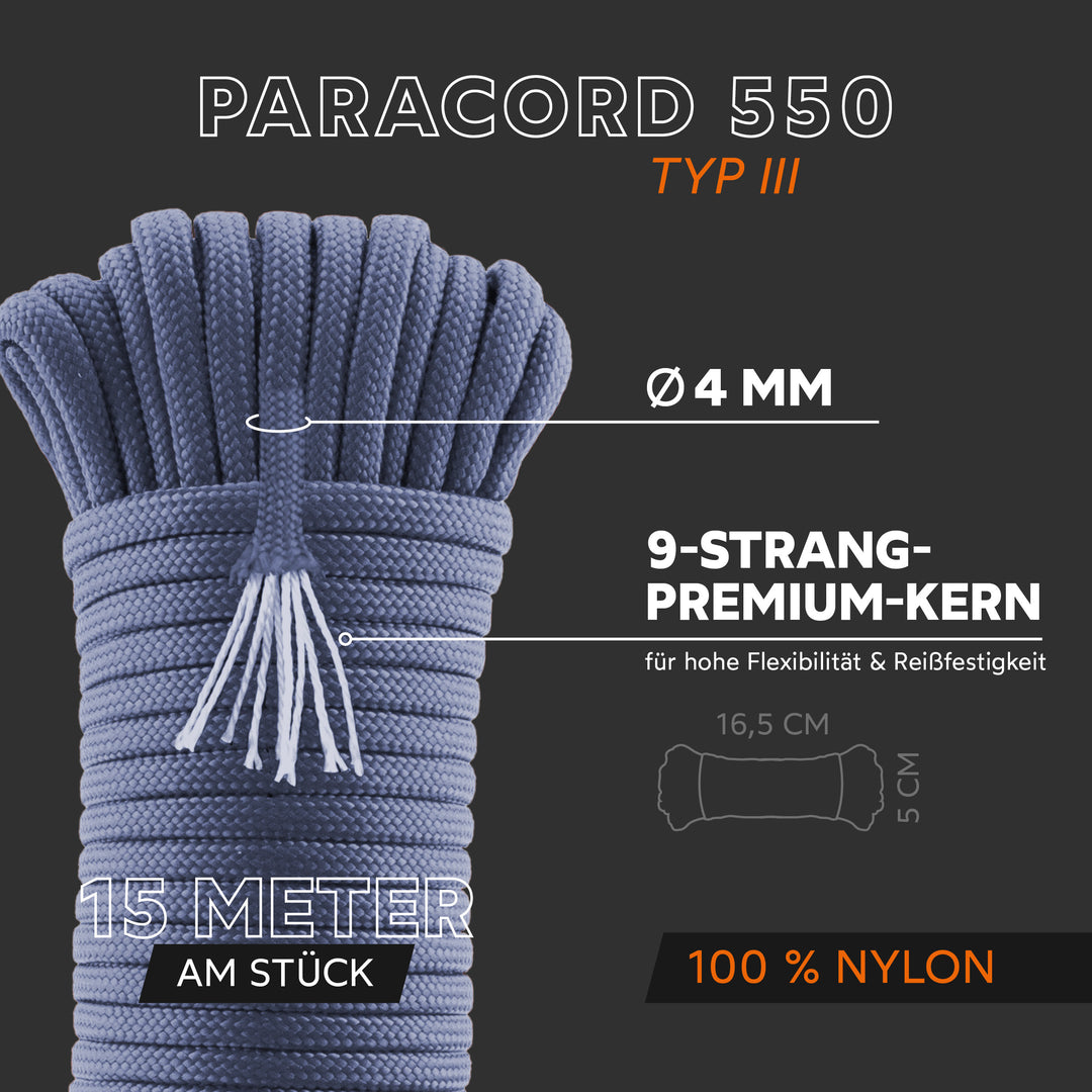 Paracord Seil 4mm Typ 550
