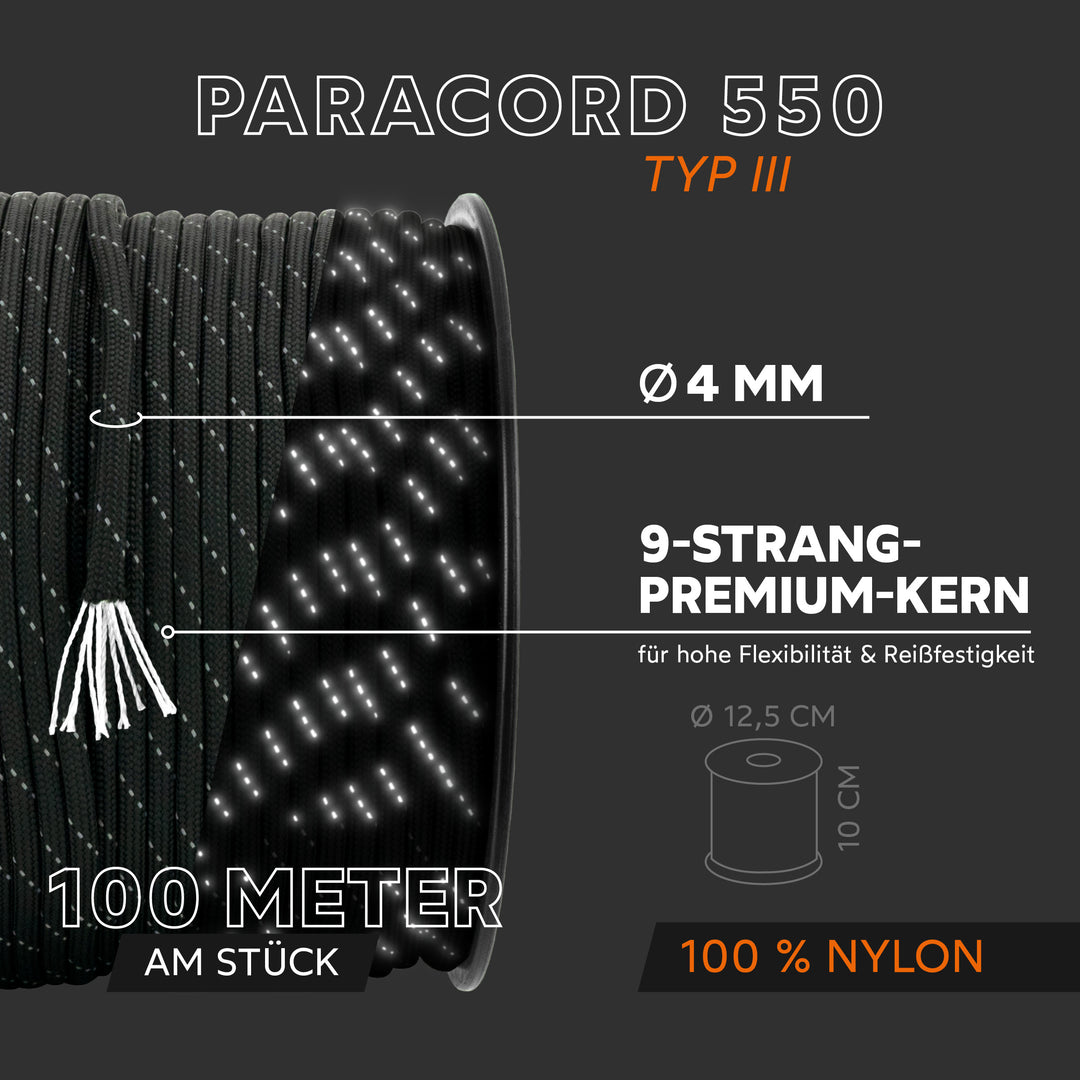 Paracord Seil 4mm Typ 550