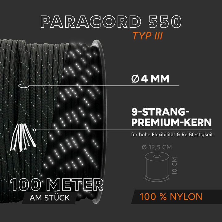 Paracord Seil 4mm Typ 550