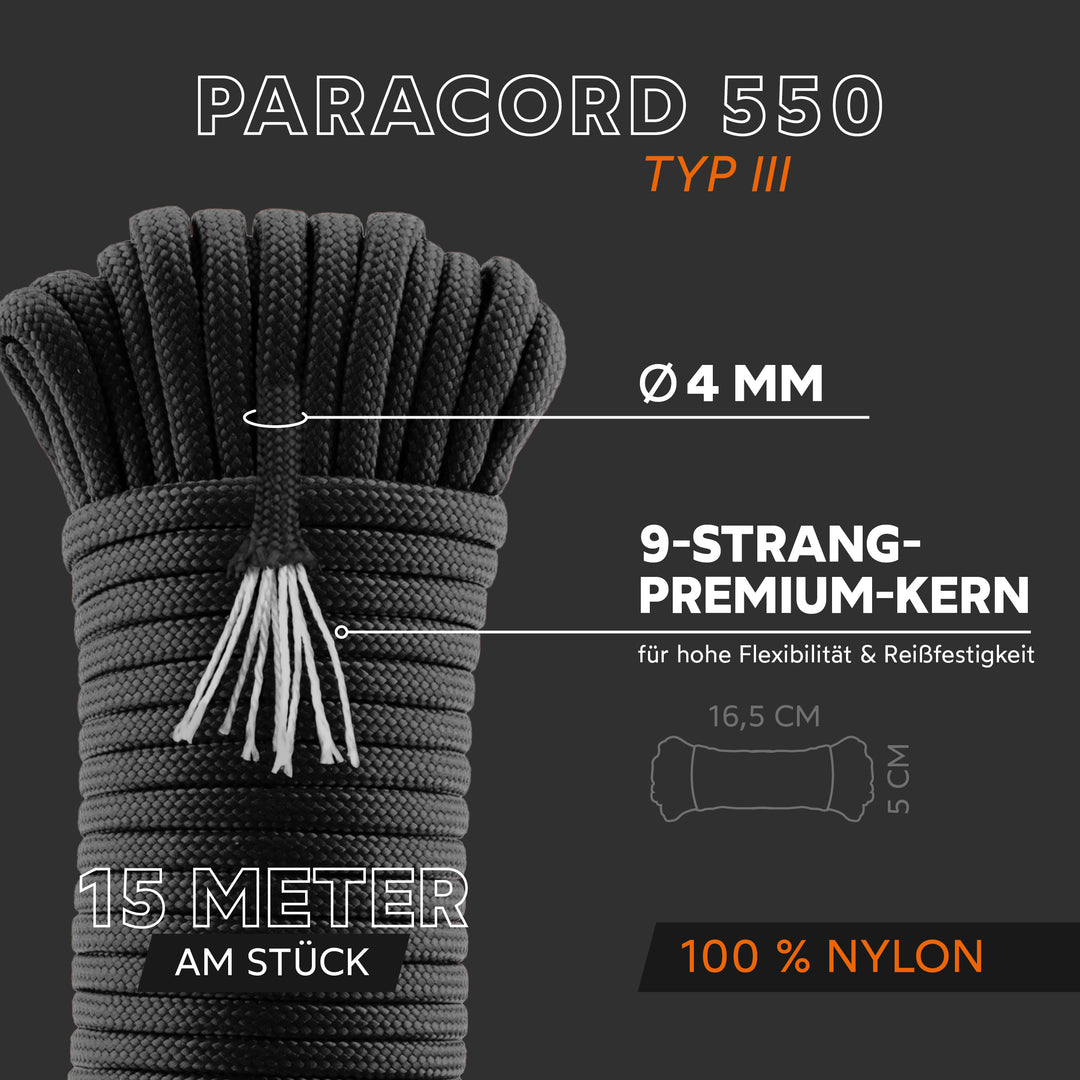 Paracord Seil 4mm Typ 550