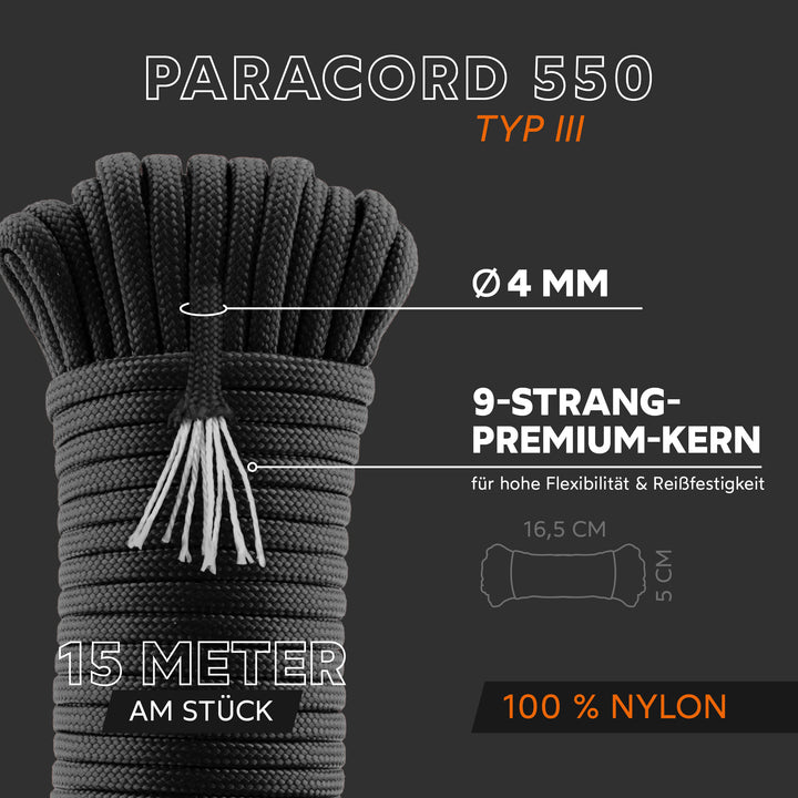 Paracord Seil 4mm Typ 550