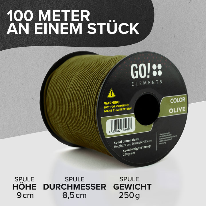 Paracord Seil 2mm Typ 100