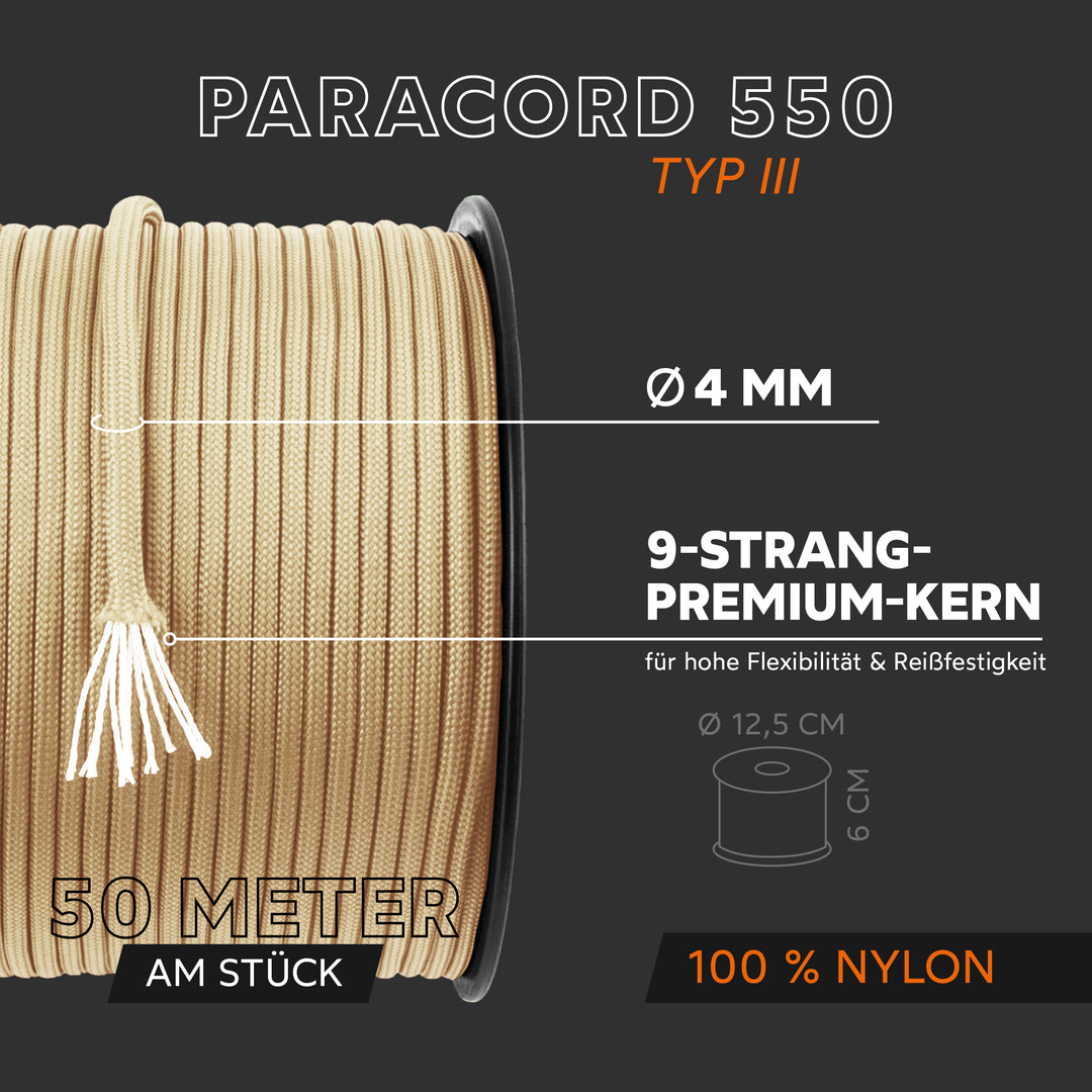 Paracord Seil 4mm Typ 550