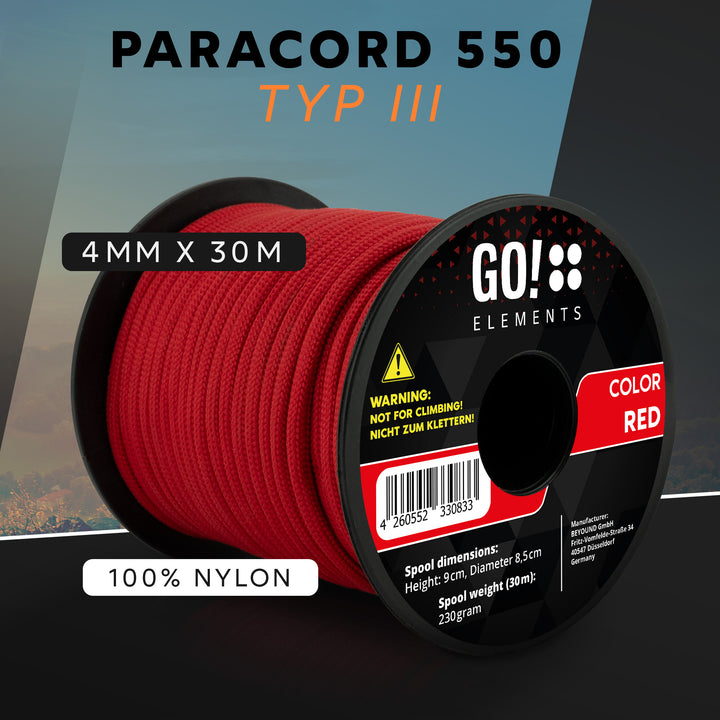 Paracord Seil 4mm Typ 550