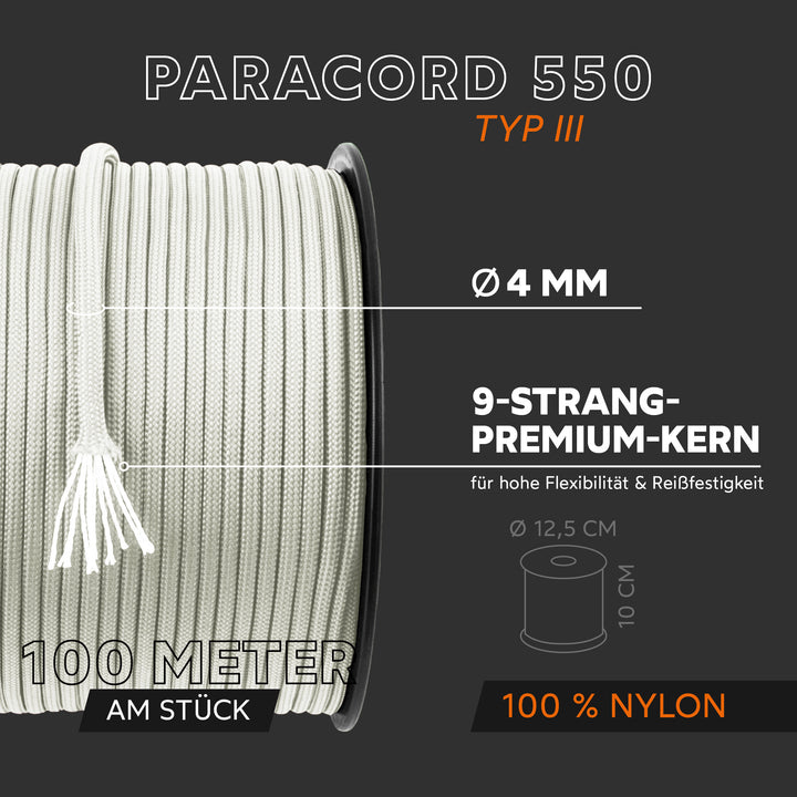 Paracord Seil 4mm Typ 550