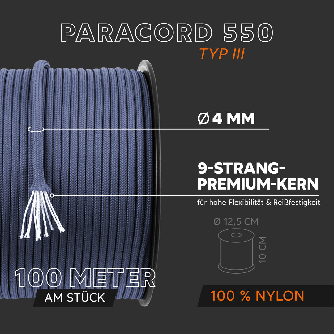 Paracord Seil 4mm Typ 550